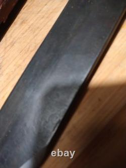 Bowie Knife Carbon Steel Full Tang Wood Handle with Custom Leather Sheath