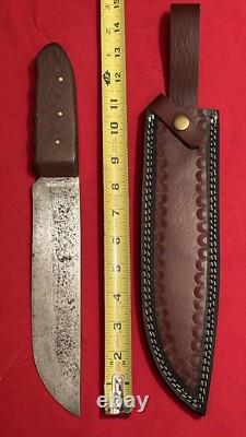 Bowie Knife Vintage Large Blade Cut Down With A New Handle & Sheath