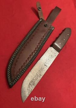 Bowie Knife Vintage Large Blade Cut Down With A New Handle & Sheath