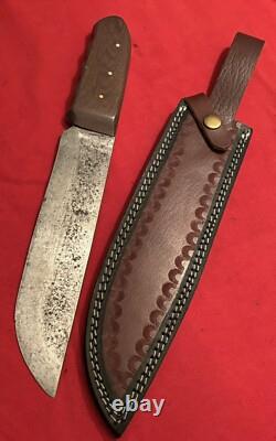 Bowie Knife Vintage Large Blade Cut Down With A New Handle & Sheath