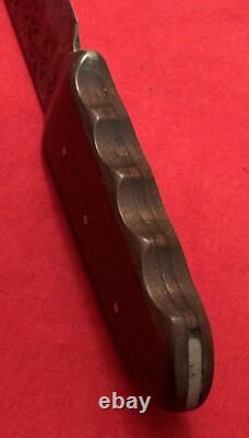 Bowie Knife Vintage Large Blade Cut Down With A New Handle & Sheath