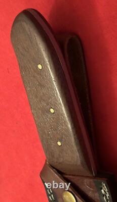 Bowie Knife Vintage Large Blade Cut Down With A New Handle & Sheath
