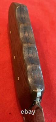 Bowie Knife Vintage Large Blade Cut Down With A New Handle & Sheath