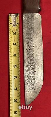 Bowie Knife Vintage Large Blade Cut Down With A New Handle & Sheath