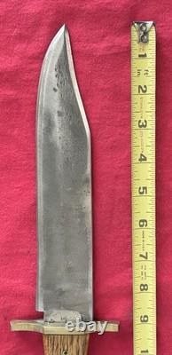 Bowie Vintage Hunting Heavy Duty 9 Blade 14.5 Overall Black Sheath