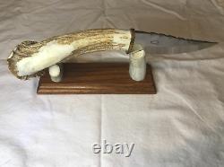 Bowie knife TEXAS PENDANT ANTLER KNIFE with stag and holder 11