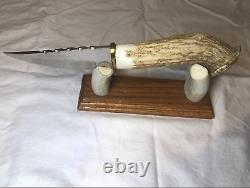 Bowie knife TEXAS PENDANT ANTLER KNIFE with stag and holder 11