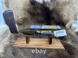 Browning Fixed Blade Stag Knife With Leather Sheath Mint in Factory Box +++++