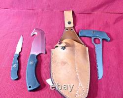 Browning Mod 255 Wasatch 3 Pc Knife Set Guthook Clever & Caper Knife &Saw Japan