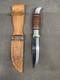 Brusletto Geilo Norge Norway Puuko Hunting Knife Leather Sheath Bowie Buck Fixed