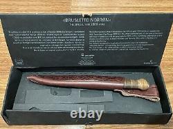 Brusletto Nansen 8 Fixed Blade Knife & Leather Sheath, 3.5 Blade