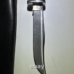 Buck 102 Fixed Blade Woodsman Knife Vintage Rare withLeather Sheath Stag Handle