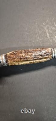 Buck 105 Fixed Blade Hunting Knife Stag Antler Handle 1972-86