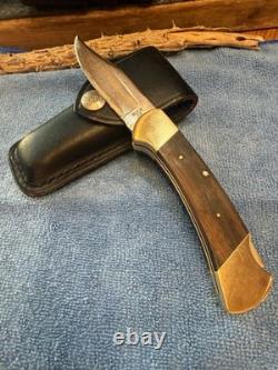 Buck 112 Ranger Knife Vintage 1972-1973 3 Line No Dot Stamp Nice Condition USA