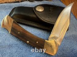 Buck 112 Ranger Knife Vintage 1972-1973 3 Line No Dot Stamp Nice Condition USA