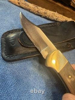 Buck 112 Ranger Knife Vintage 1972-1973 3 Line No Dot Stamp Nice Condition USA