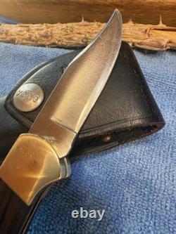 Buck 112 Ranger Knife Vintage 1972-1973 3 Line No Dot Stamp Nice Condition USA