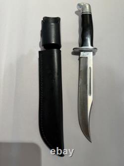 Buck 120 General Fixed Blade Hunting Knife with Leather Sheath Vintage