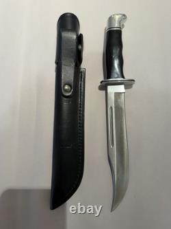 Buck 120 General Fixed Blade Hunting Knife with Leather Sheath Vintage