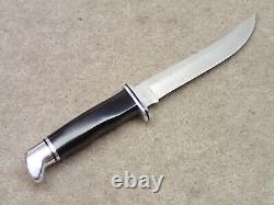 Buck 121 USA Vintage Fixed Knife Early 1990's Nice with Sheath