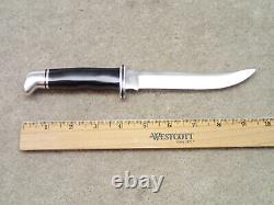 Buck 121 USA Vintage Fixed Knife Early 1990's Nice with Sheath