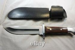 Buck 124 Frontiersman USA Rosewood Handle Knife 1987 Nice Used