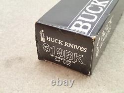 Buck 619 BK USA Vintage Woodsmate Fixed Knife Nice with Sheath Box