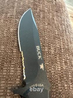 Buck 822 Sentry Tactical Fixed Blade Knife MOLLE Compatible Sheath U. S. A