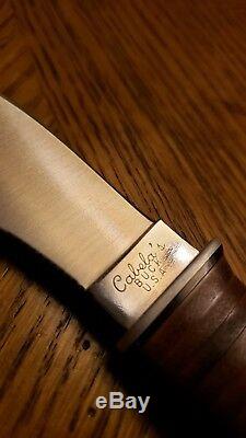 Buck Knives Vintage 914 Woodsman Marbles Leather Skinner Fixed Blade Hunting