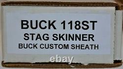 Buck Stag-Handled Model 118 Trailing Point Skinner-Beautiful Knife