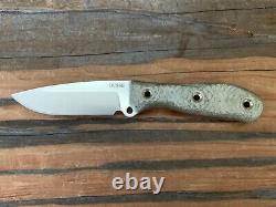 Busse Combat Game Warden 2 Knife, Satin INFI, Green Canvas, Leather Sheath, MINT