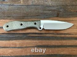 Busse Combat Game Warden 2 Knife, Satin INFI, Green Canvas, Leather Sheath, MINT