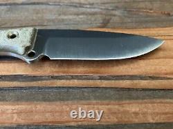 Busse Combat Game Warden 2 Knife, Satin INFI, Green Canvas, Leather Sheath, MINT