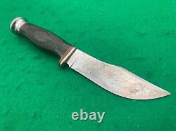 CASE TESTED xx VINTAGE 1920-40 only very RARE HUNTING knife & original SHEATH