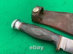 CASE TESTED xx VINTAGE 1920-40 only very RARE HUNTING knife & original SHEATH