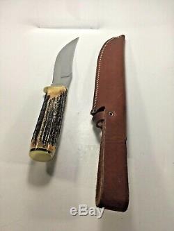 CASE XX Bradford, PA. 19 USA 91, 523-5 SS Stag, 9 Fixed Blade Knife with Sheath