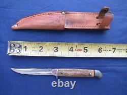 CASE XX Small Fixed Blade Hunting Knife with Sheath 1940-1964 Very Gently Used