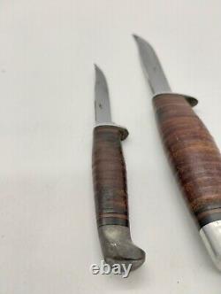 CASE XX USA 1965-69 Piggyback Twin Fixed Bade Knife Set 316-5 & M3F