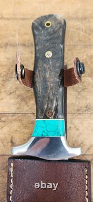 CFK Handmade AUS 10 Custom SHEEP HORN TURQUOISE Western Bowie Hunting Knife-Set