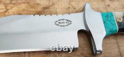 CFK Handmade AUS 10 Custom SHEEP HORN TURQUOISE Western Bowie Hunting Knife-Set