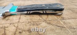 CFK Handmade AUS 10 Custom SHEEP HORN TURQUOISE Western Bowie Hunting Knife-Set