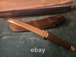 COLD? STEEL Japan 1998 Magnum Tanto IX AUS8 9 blade, leather sheath RARE
