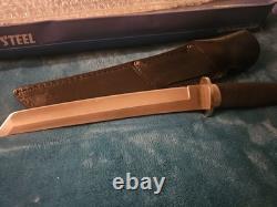 COLD? STEEL Japan 1998 Magnum Tanto IX AUS8 9 blade, leather sheath RARE