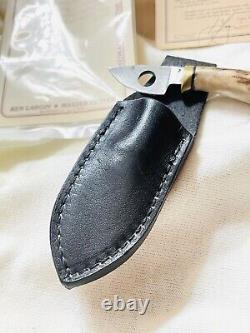 COLLECTIBLE Vintage? CUSTOM KELGIN DAMASCUS KNIFE? WithSHEATH & KELGIN Guide