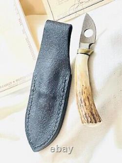 COLLECTIBLE Vintage? CUSTOM KELGIN DAMASCUS KNIFE? WithSHEATH & KELGIN Guide