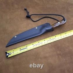 CUSTOM 6 Blade FILLET hunting Knife WOOD handle Maker Marked #6 with kydex