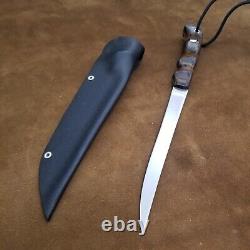 CUSTOM 6 Blade FILLET hunting Knife WOOD handle Maker Marked #6 with kydex