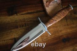 CUSTOM FIXED BLADE KNIFE DAGGER by JOHNNY HAMLET OF CLUTE TX with CUSTOM SHEATH