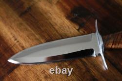 CUSTOM FIXED BLADE KNIFE DAGGER by JOHNNY HAMLET OF CLUTE TX with CUSTOM SHEATH