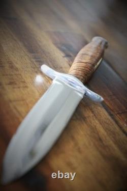 CUSTOM FIXED BLADE KNIFE DAGGER by JOHNNY HAMLET OF CLUTE TX with CUSTOM SHEATH